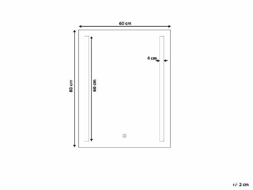 Zidno ogledalo 60 x 80 cm Marinet (srebrna)