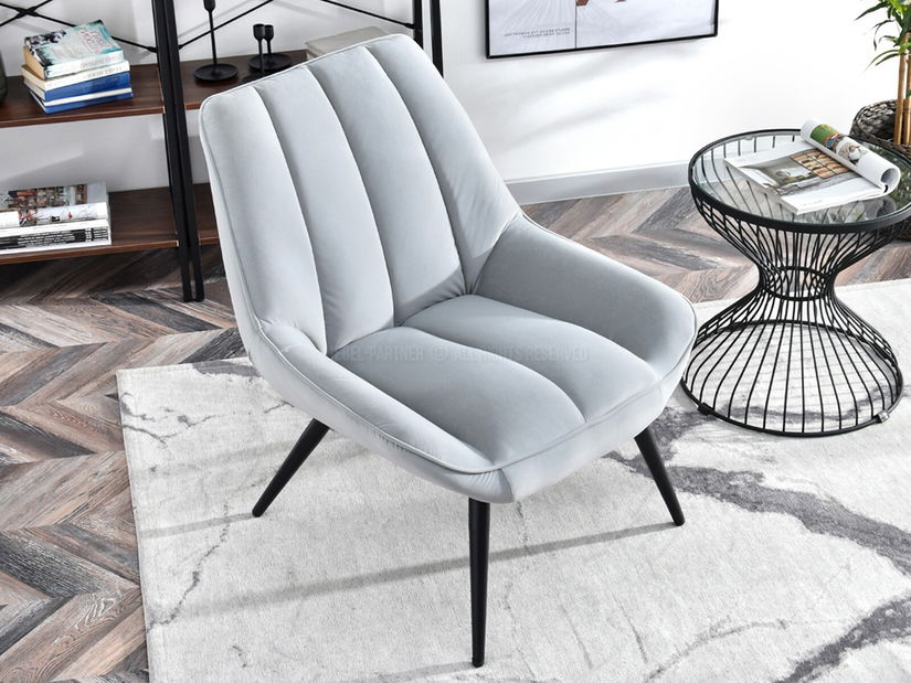 Fotel Zolta (szürke + fekete)