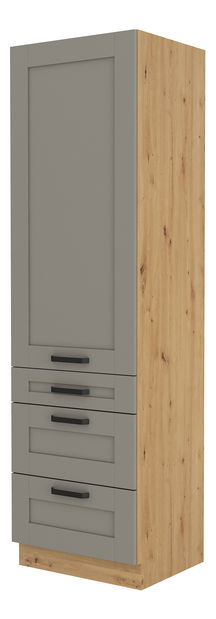 Dulap de bucătărie pentru alimente Lucid 60 DKS 210 3S 1F (Stejar artisan + claygrey)