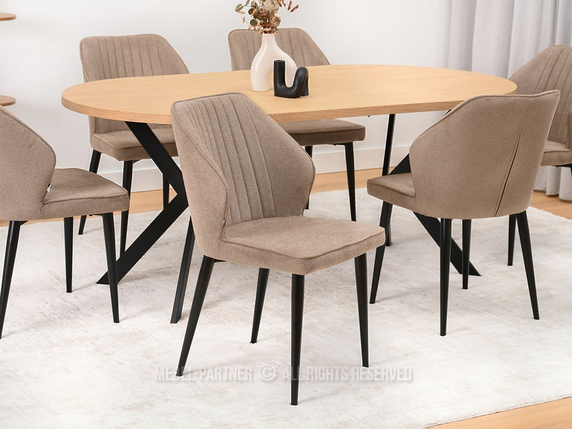 Stolička Greta K (béžová + čierna)