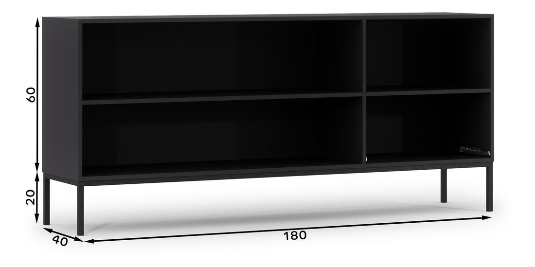 Komoda Loyd (čierna matná)