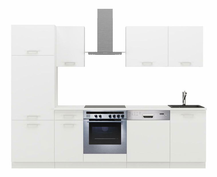 Mobilier bucătărie 270 cm Tonislav alb 270 (alb + alb)