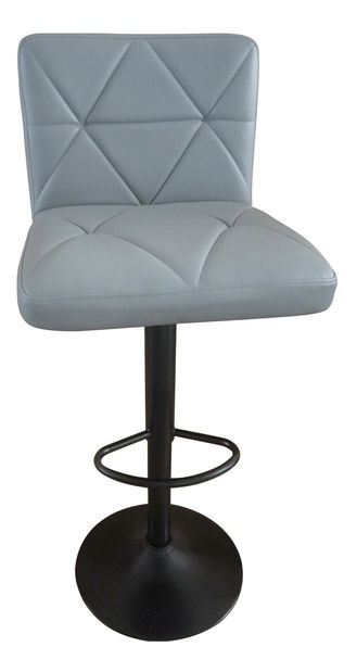 Scaun bar Seley (piele ecologică gri + negru)