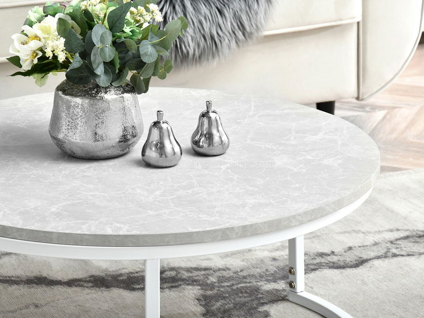 Măsuță de cafea Kolja Stolik Xl (gri + alb)