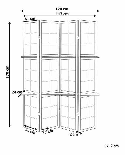 Paravan Gustaf (negru)