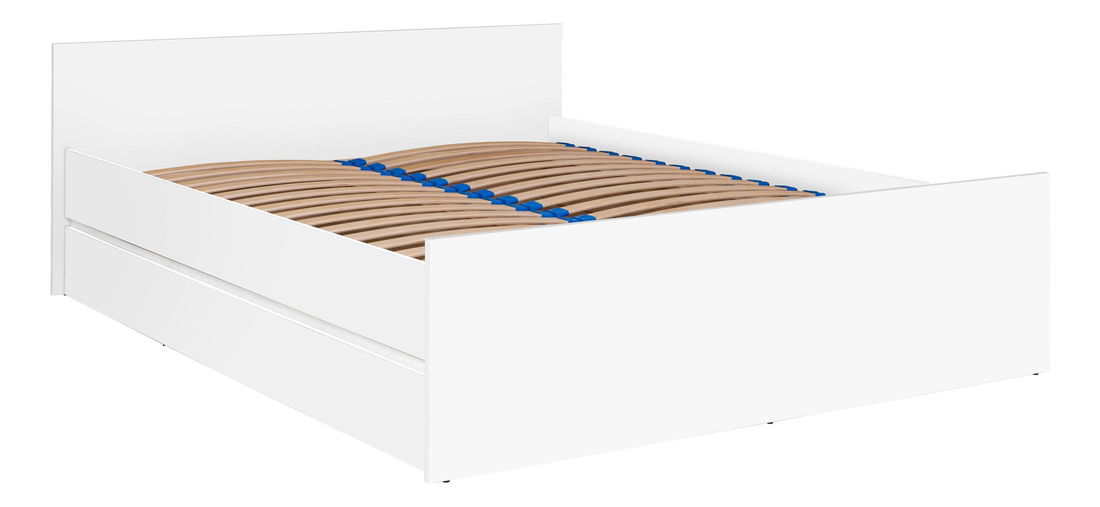 Manželská posteľ 140x200 cm Cortez C 14 (biela) (s roštom)