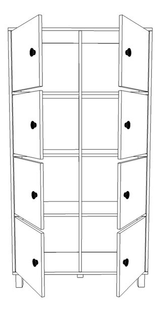 Ormarić Minnie 06 (orah + antracit)