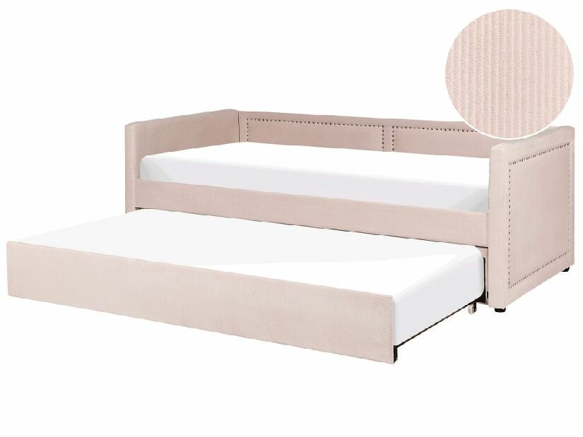 Jednolôžková posteľ 200 x 90 cm Mimza (ružová)