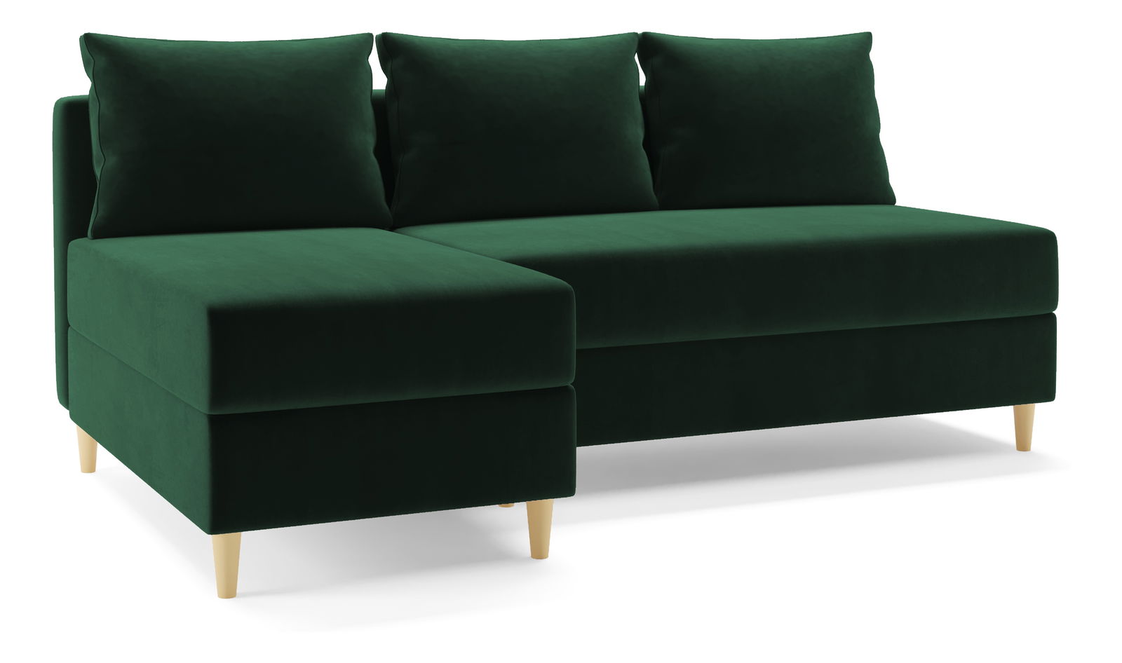 Rohová sedacia súprava Vlada (L) (tmavozelená)