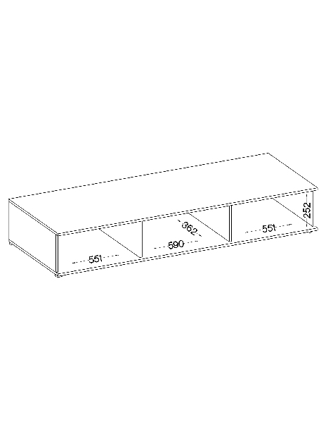 Obývacia stena Saul (biela + biela) (bez osvetlenia)