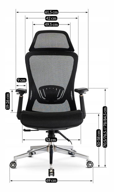 Uredska fotelja Legion (crna) 