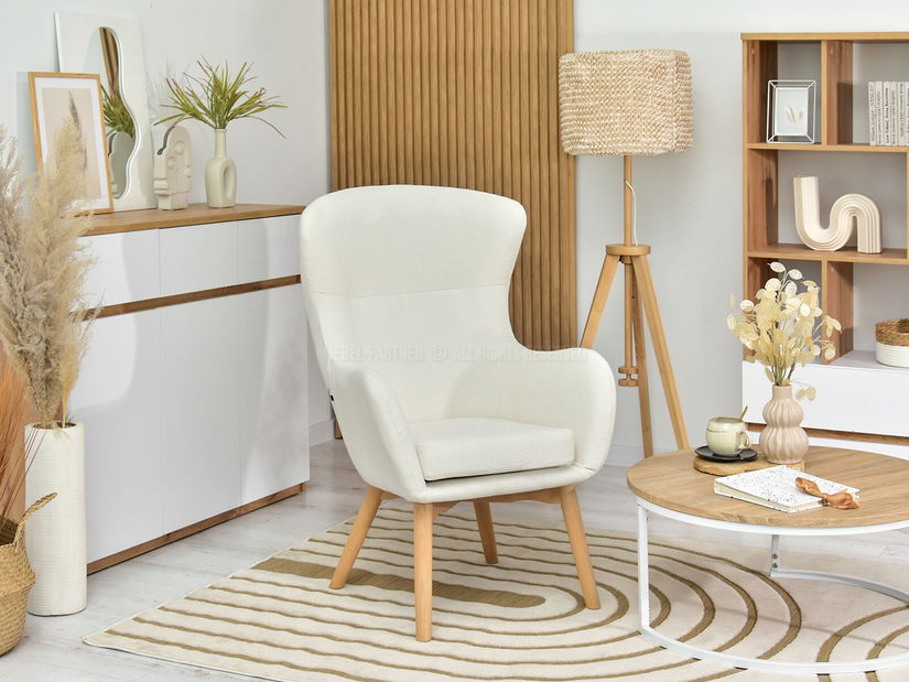 Fotelja Leto (bijela + bukva)