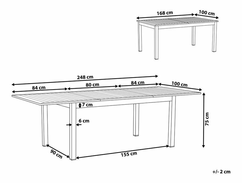 Masă de grădină Paole (gri închis)