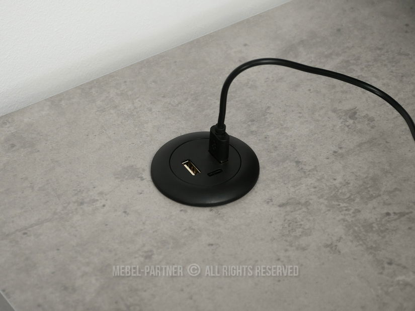 PC stolík Matts 115 (betón + čierna)