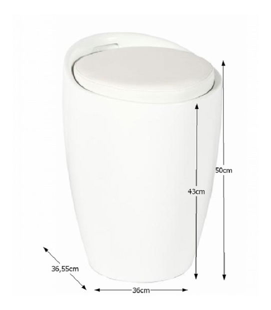 Taburet Gana Namaky Alb *vânzare stoc