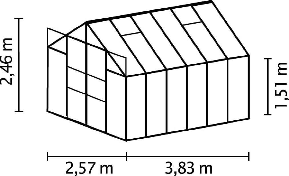 Stil clasic Greenhouse Jupiter 9900 (sticlă + negru)