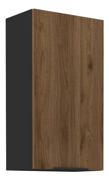 Dulap superior de bucătărie Manana 50 G 90 1F (Cadru: negru mat + front: nuc okapi)