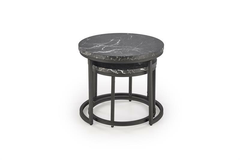 Dohányzóasztal szett (2 db.) Owen (fekete) 