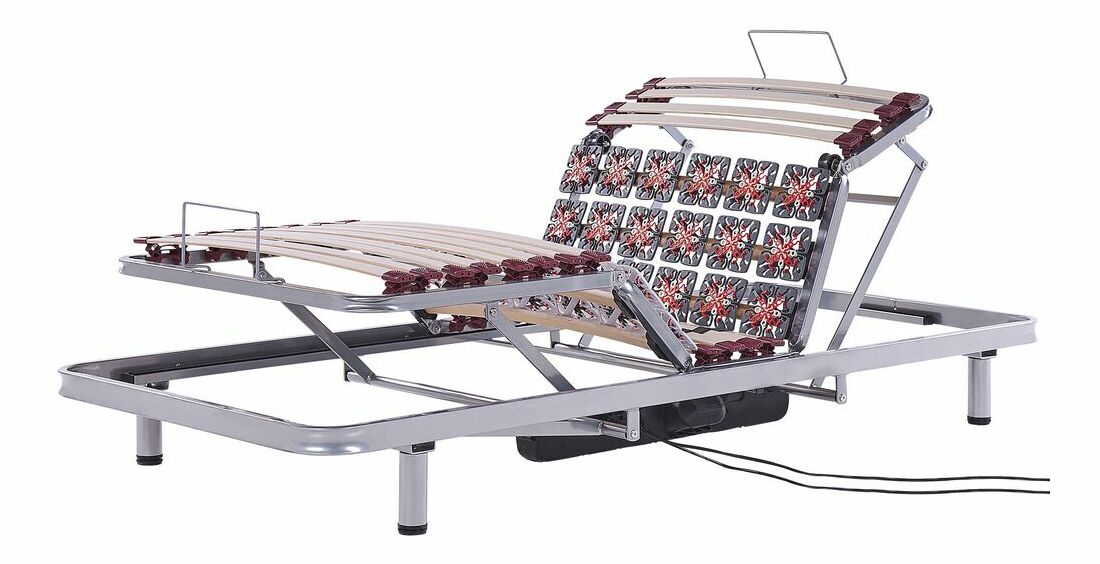 Set 2 ks. elektricky nastaviteľných lamelových roštov 200x180 cm MUUN (drevo) (sivá)