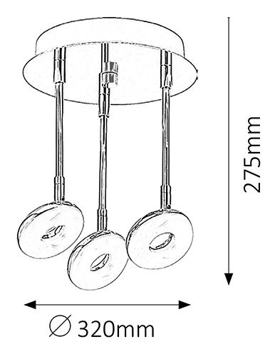 Kúpeľňové svietidlo Beata 5893 (chrómová)