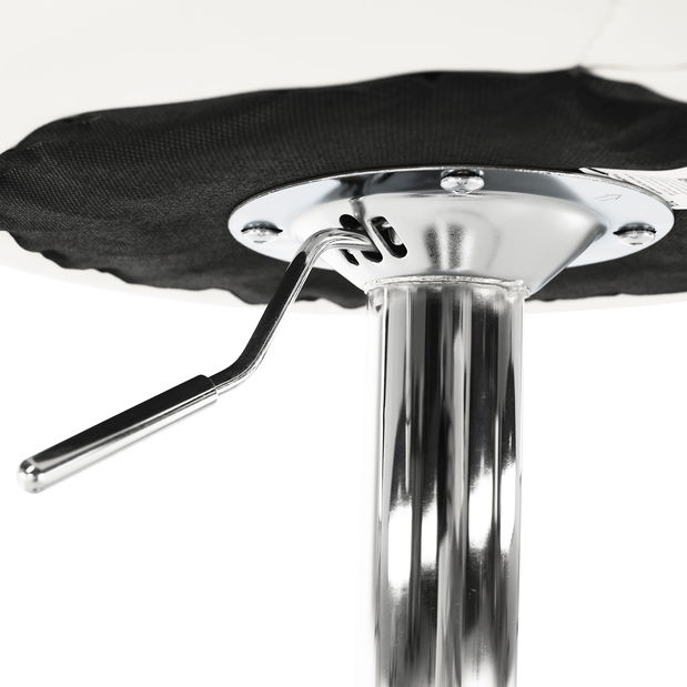 Scaun tip bar Mariora (alb piele ecologică)