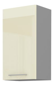 Dulap superior de bucătărie Kelyn 45 G 72 1F (crem lucios + gri)