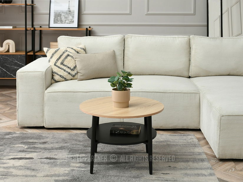 Stolić za kavu Randolf S (sonoma + crna)