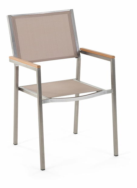 Set de masă pentru grădină Grosso (bej) (6 scaune bej)