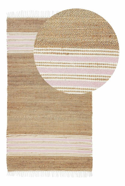 Koberec 80 x 150 cm Miza (béžová + ružová)