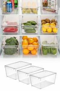 Organizator pentru frigider (3 buc.) Fresco 731 (transparent)