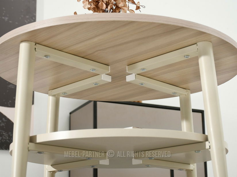 Dohányzóasztal Randolf S (bézs hamu + krém)