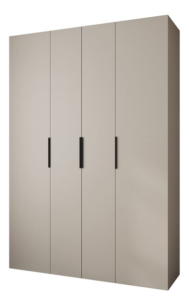 Šatníková skriňa 180 cm Carmela 50-4 (kašmír + čierna)