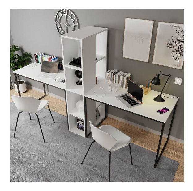 Písací stôl Buyak (biela)