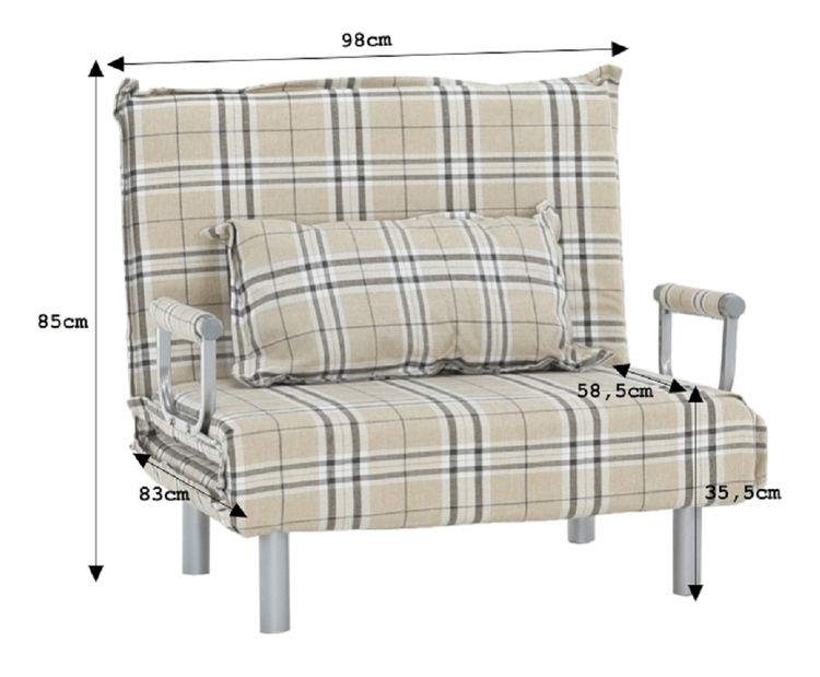 Kreslo Sharri (károvaná)