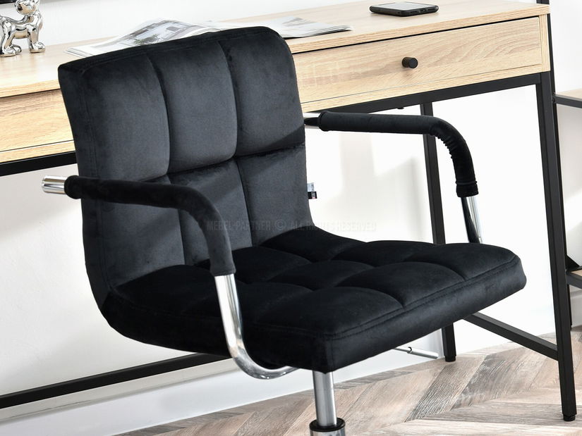 Scaun Elita (negru + crom)