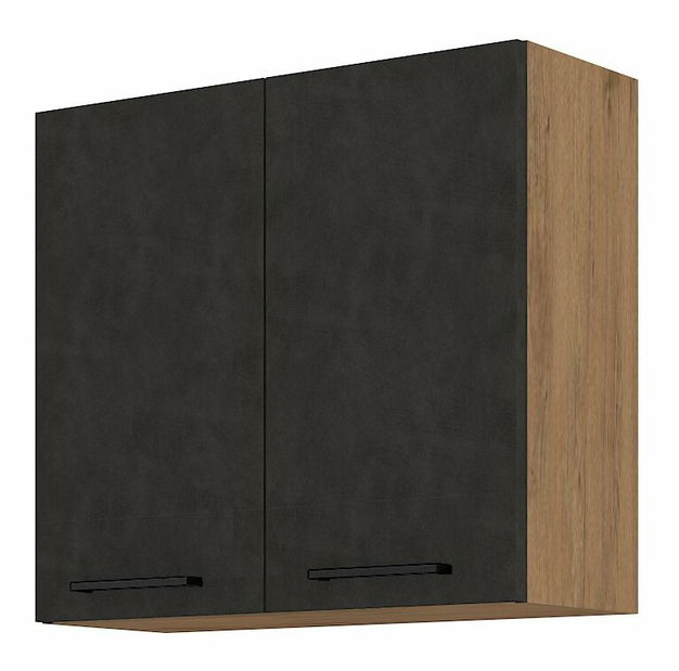 Dulap superior de bucătărie Virion 80 G 72 2F (stejar lancelot + matera)