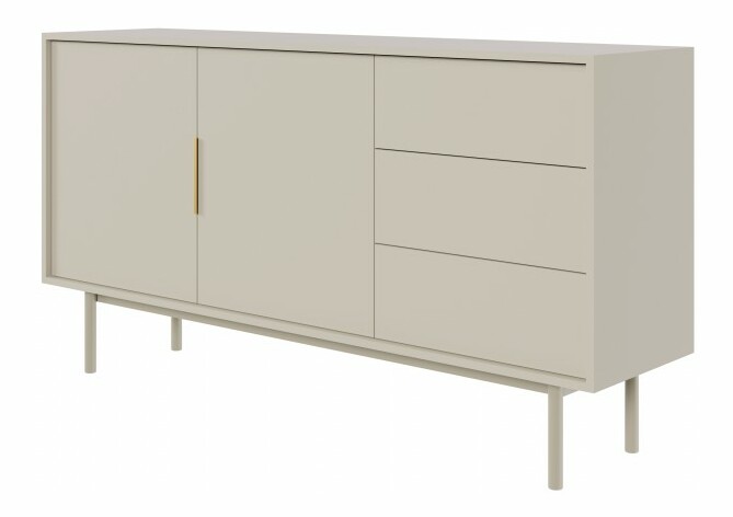 Komoda Vintana 2D3S (kašmír + zlatá)