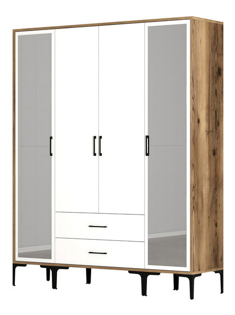 Dulap de haine Kiara RTR (Nuc + Alb)