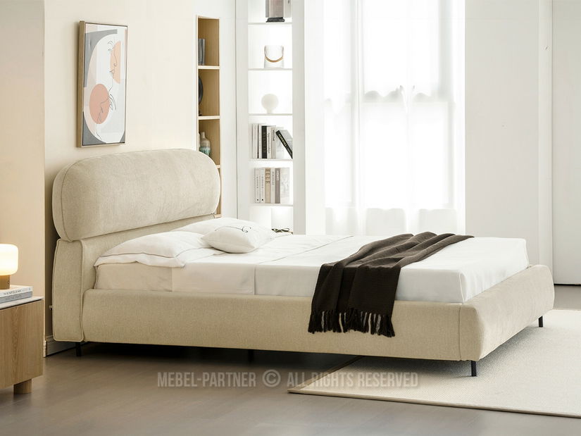 Pat matrimonial 160 cm Asesora 160 (bej + negru)