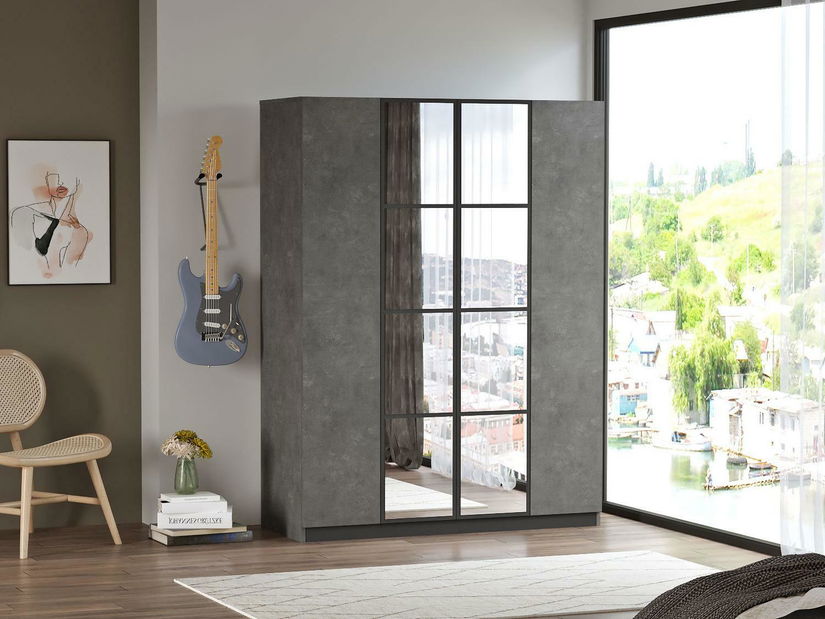 Šatníková skriňa Hammel2 (antracit + sivá)