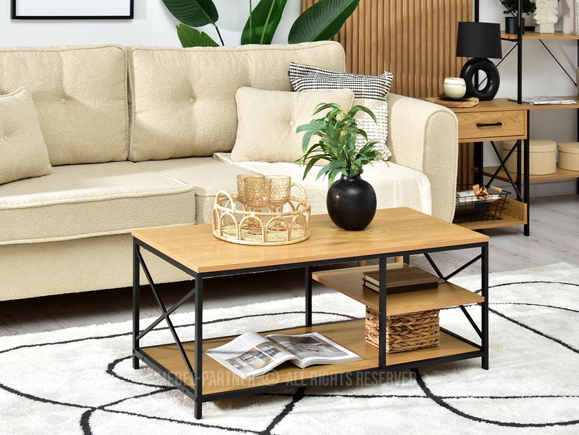 Măsuță de cafea Jukky Stol (stejar + negru)