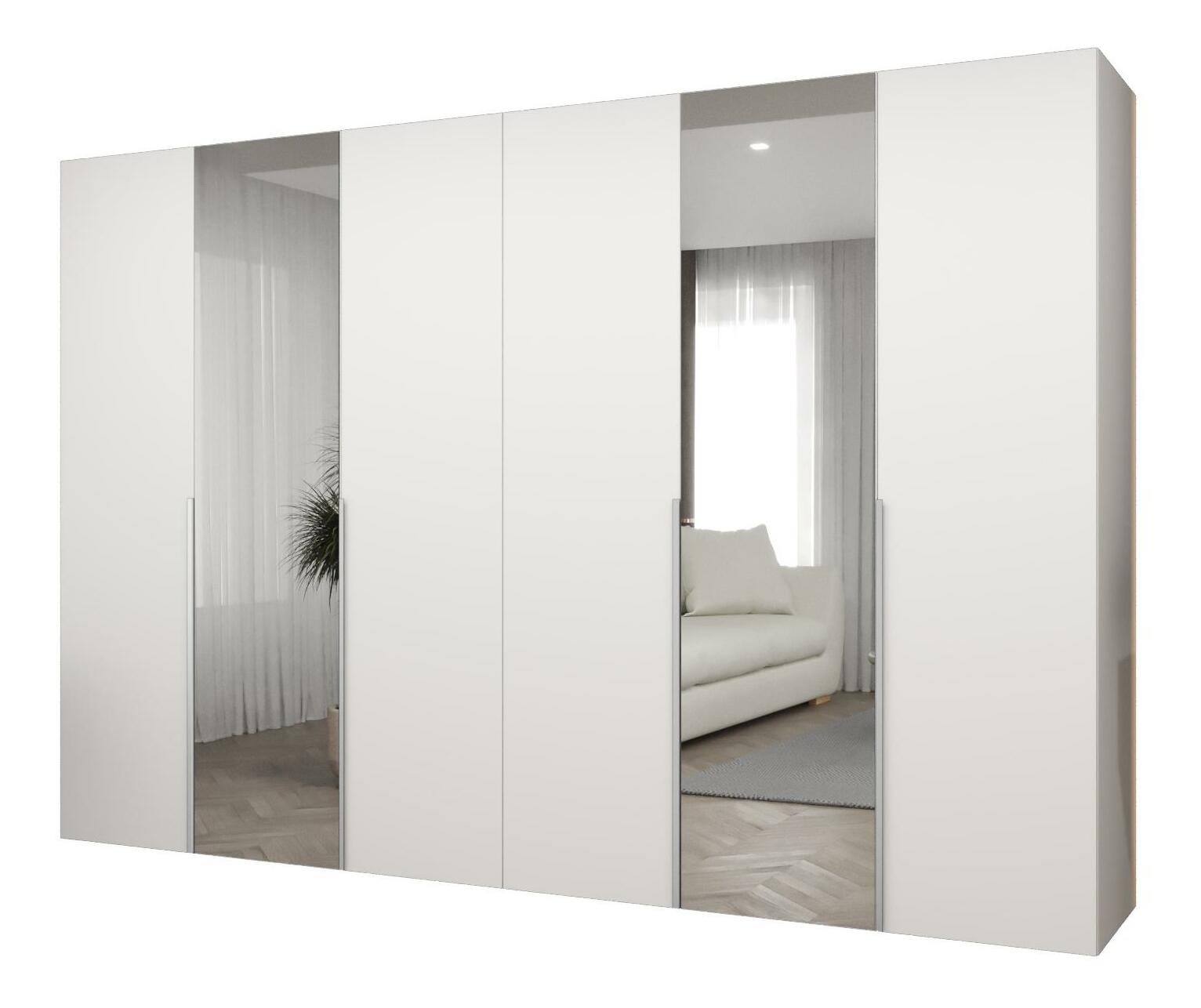 Dulap de haine 300 cm Alice 2 (alb + Cașmir)