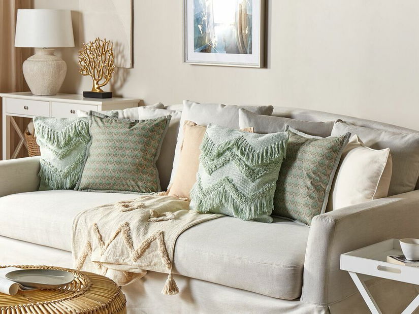 Ozdobný vankúš 45 x 45 cm Picc (zelená)