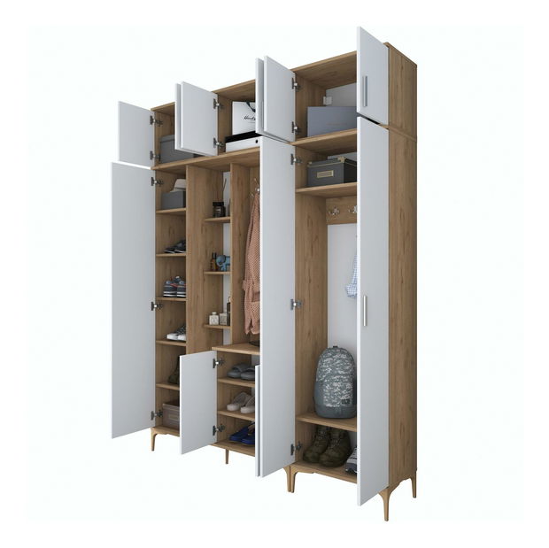 Predsieň Emily 21 (so zrkadlom) (orech + biela)