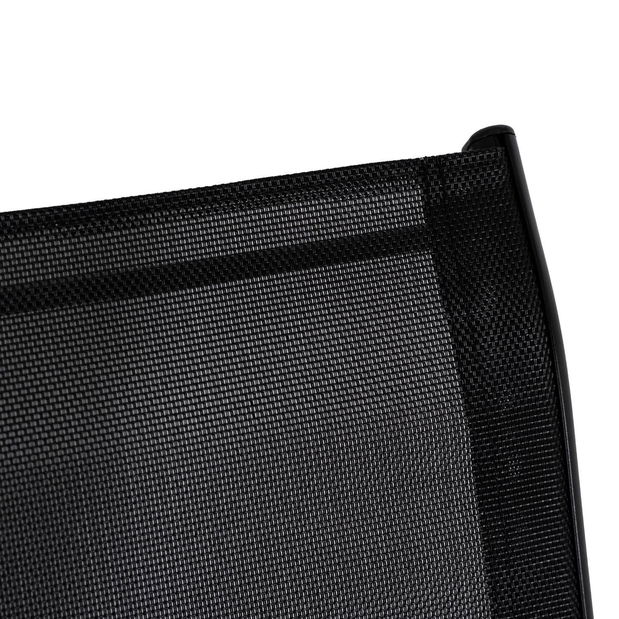 Set mobilier de grădină Magro (negru) (pentru 4 persoane)