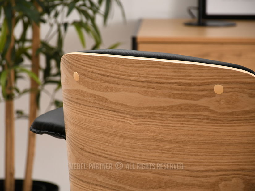 Fotelja Duckie (crni hrast + crna)