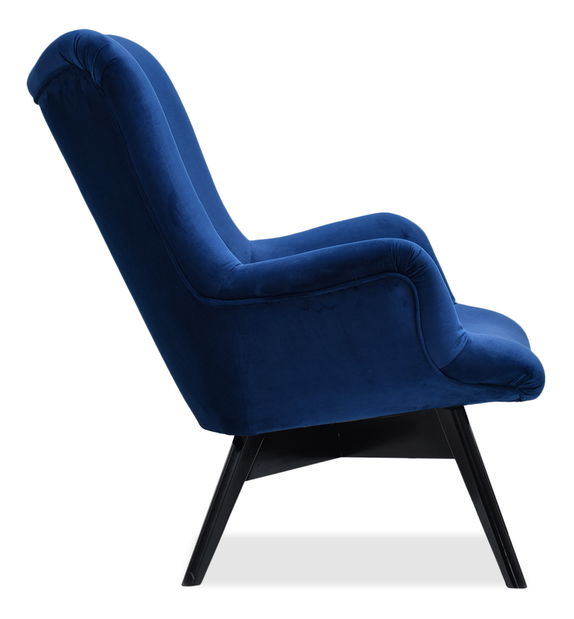 Relaxačné kreslo Florentino (tmavomodrá + čierna)