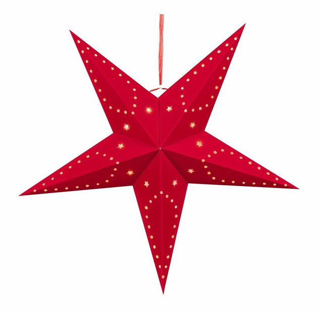 Set 2 ks závesných hviezd 60 cm Monti (červená)