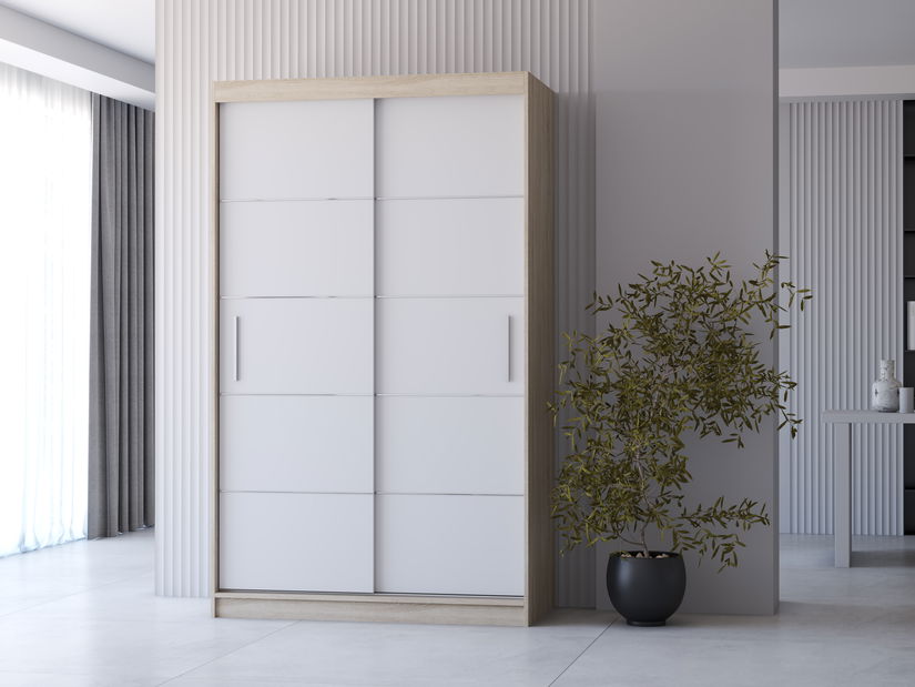 Dulap de haine Nestor 06 (stejar sonoma + alb)