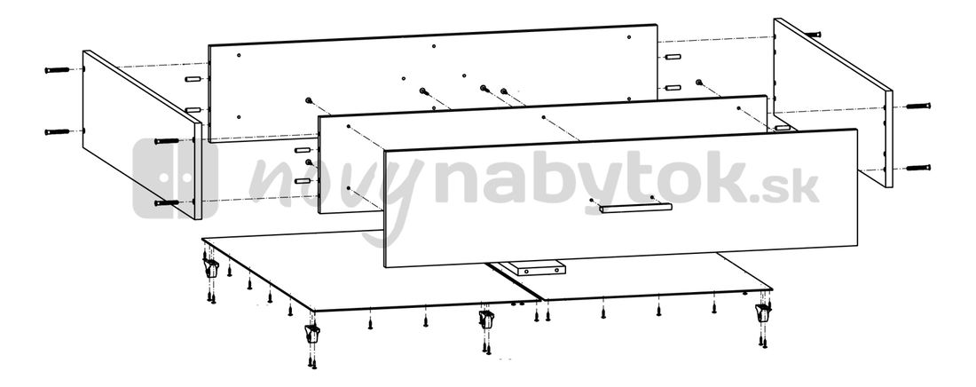 Jednolôžková posteľ 90 cm BRW Simply LOZ3S/90